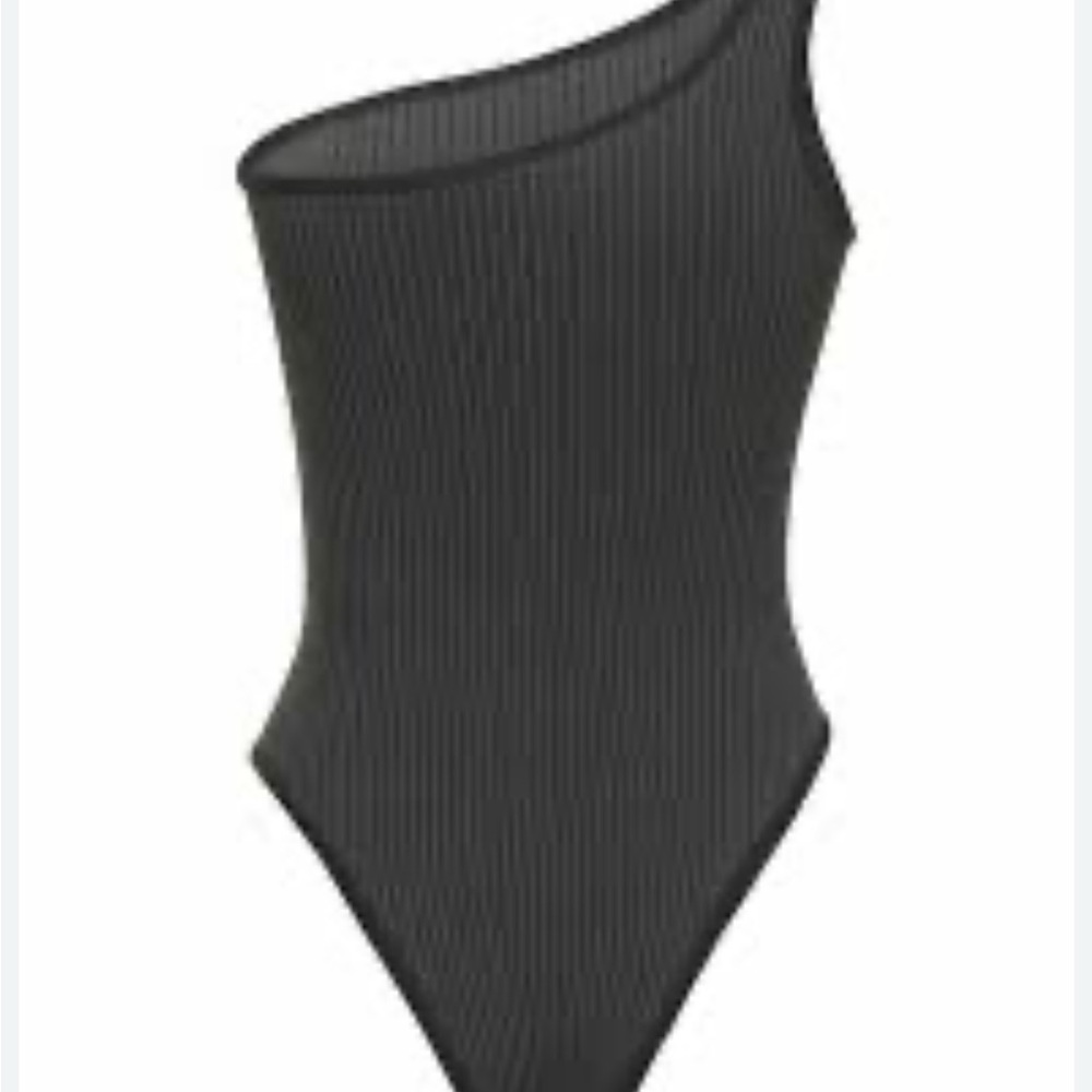 Nagnata Ryo Asym Black One-Shoulder Bodysuit S Small